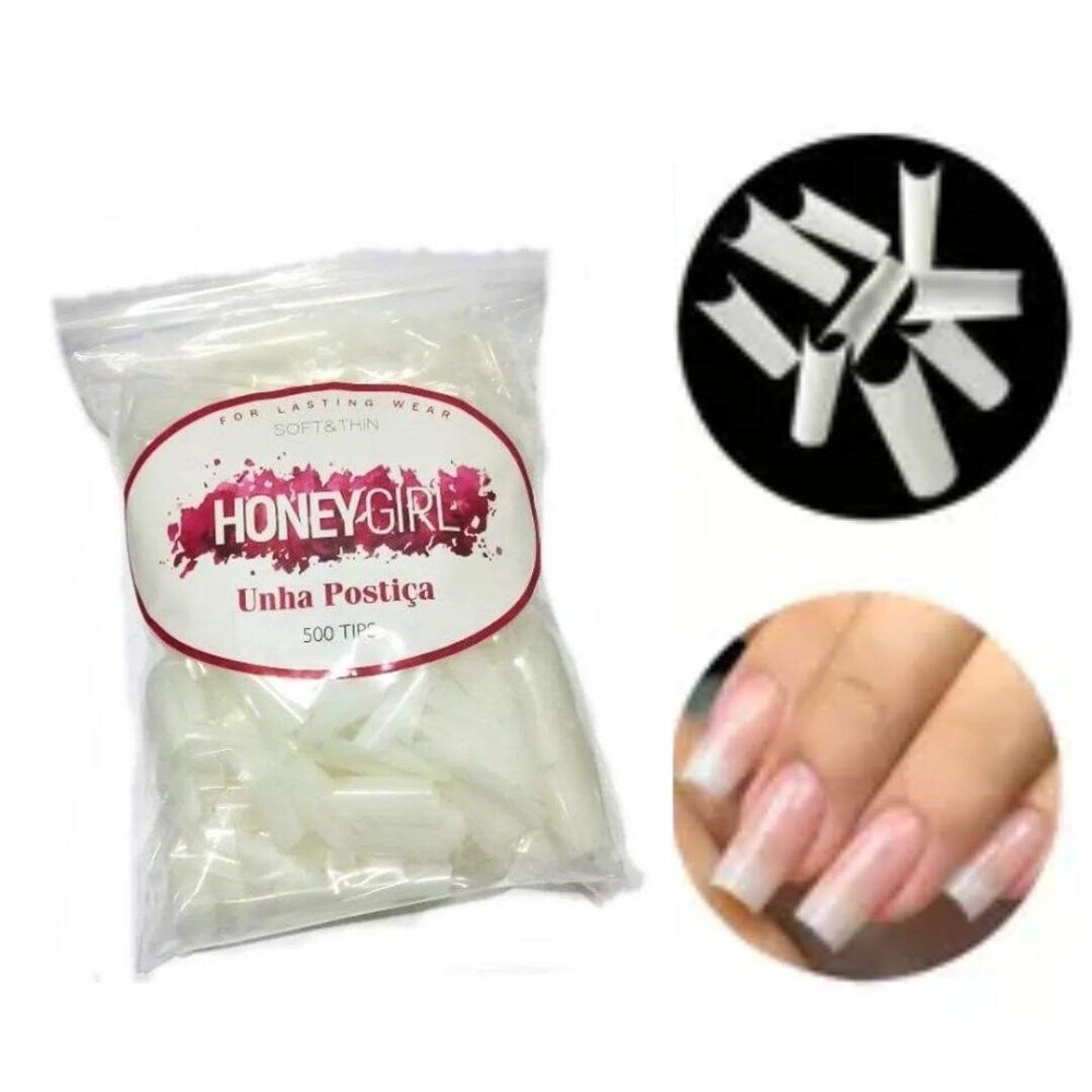 Tips Curvatura C Natural Honey Girl 500 Unidades