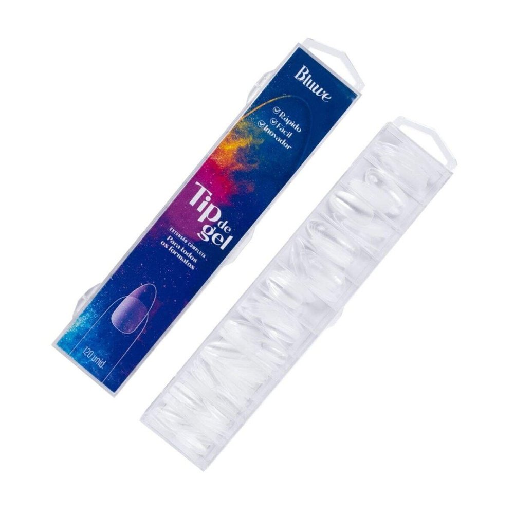 Tip de Gel Extensão Completa Almond Bluwe 120 Unidades