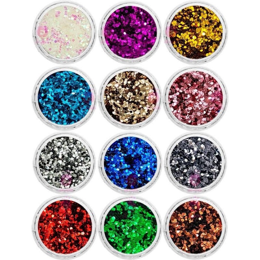 Caixa de Glitter Com 12 Unidades
