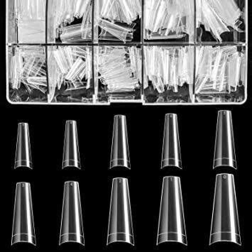 Tips Baillerine Transparente Com Curvatura 100 unidades
