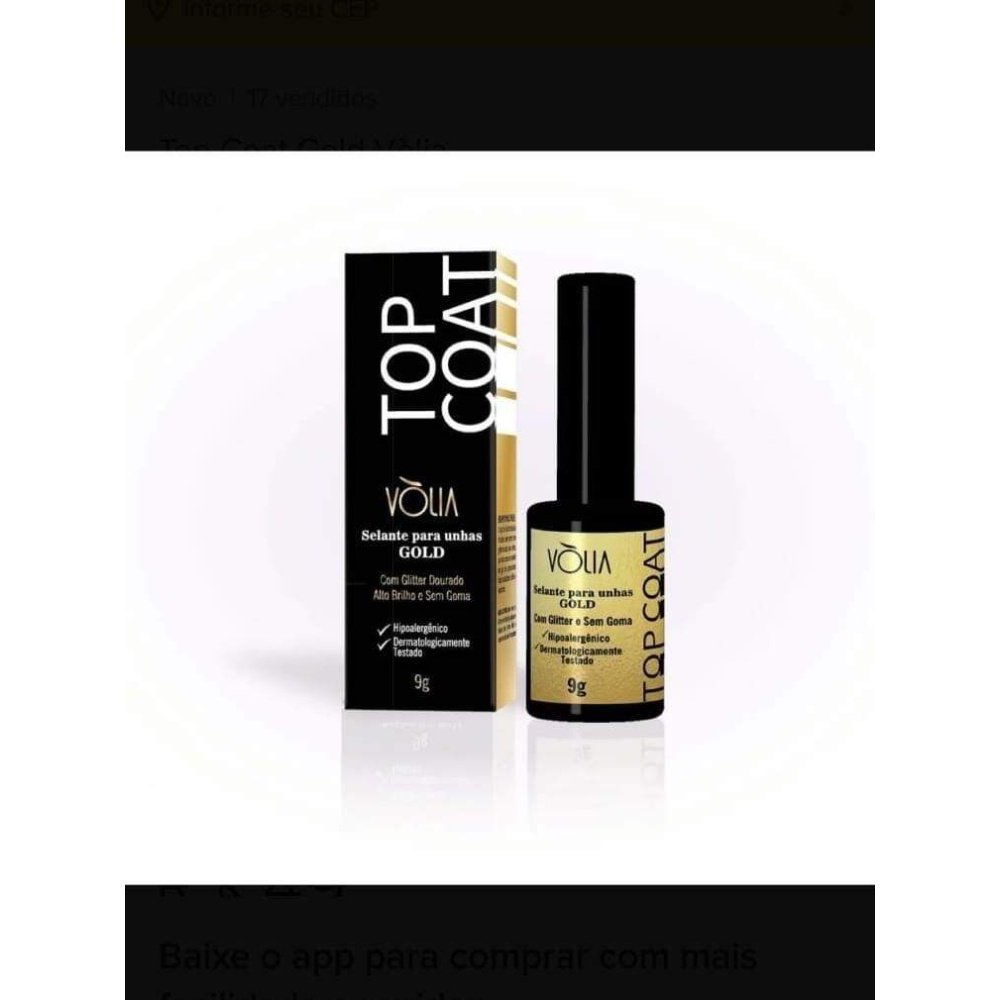 Top Coat Gold Vòlia 9ml