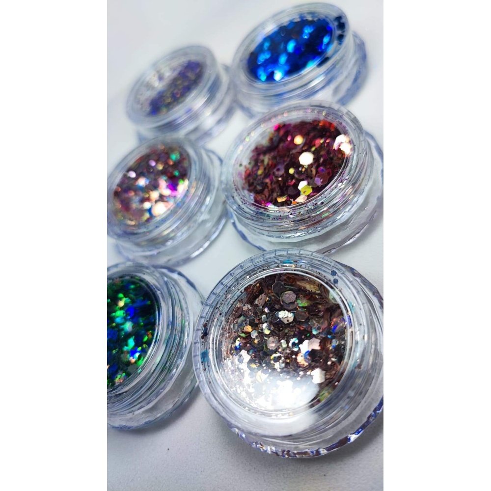 Caixa de Glitter Helen Color Com 6 Unidades