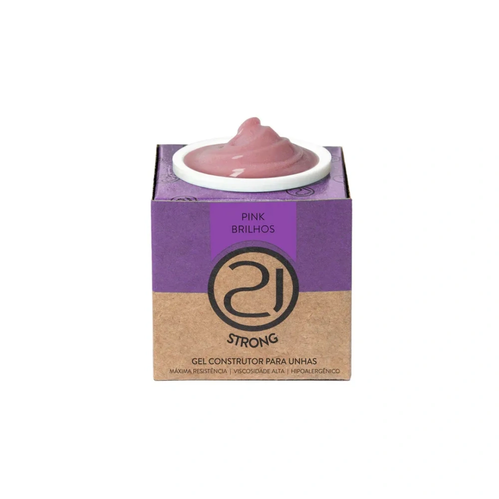 Gel Strong Pink Brilhos 34g