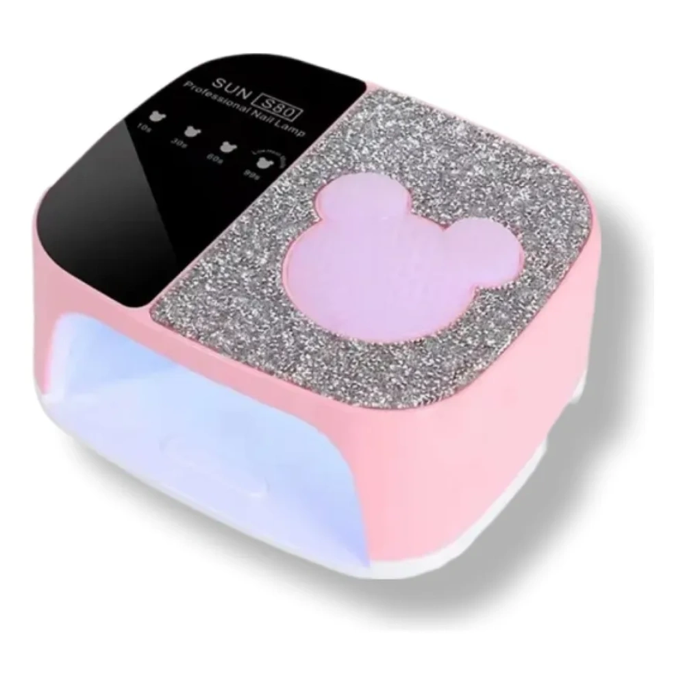 Cabine Portátil Sun S80 36 Leds 108w Branco/Rosa